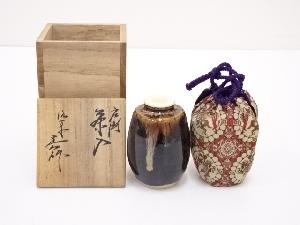 京焼　桶谷定一造　肩衝茶入　□z